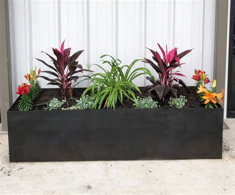 metal flower boxes|decorative metal planter boxes.